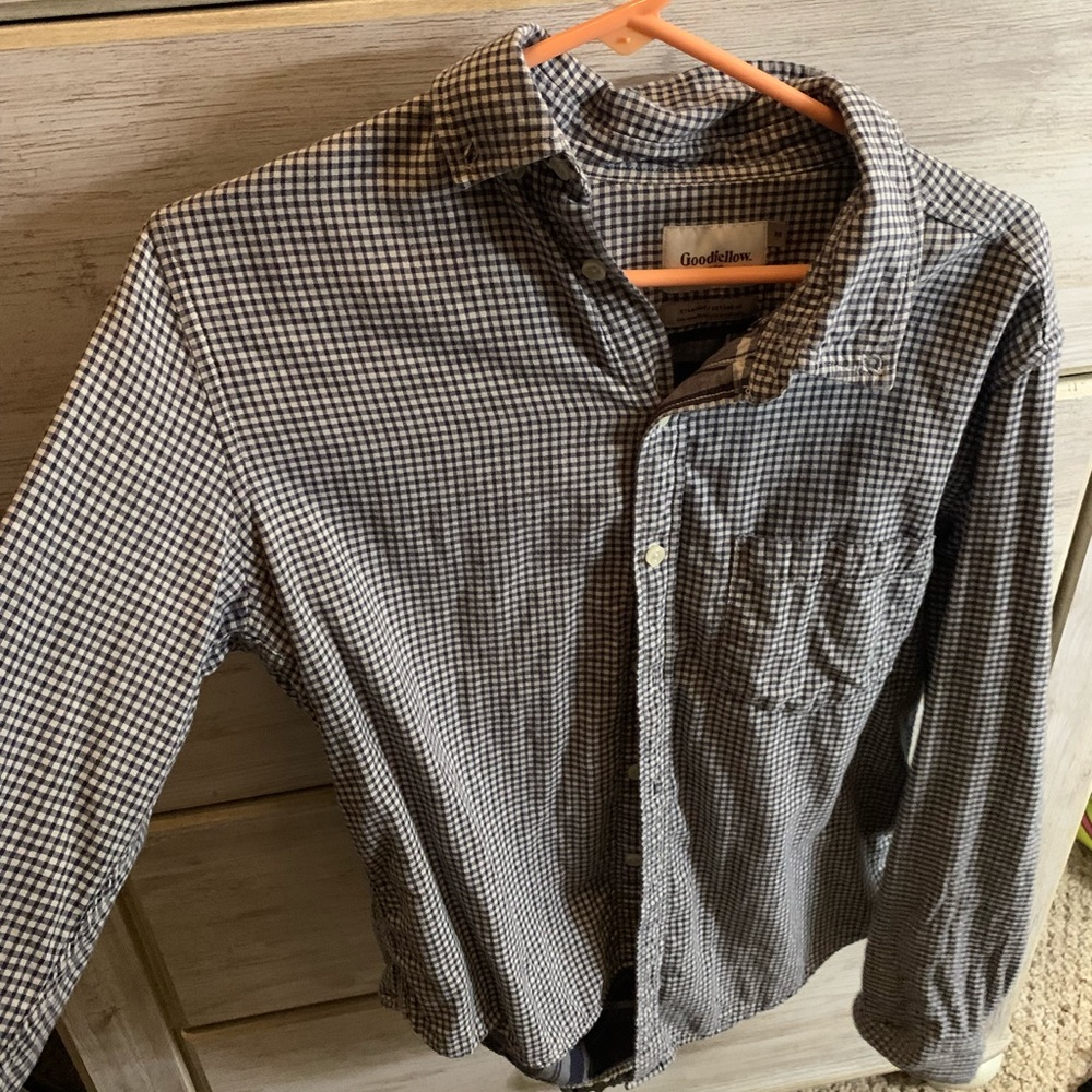 plaid navy blue flannel
